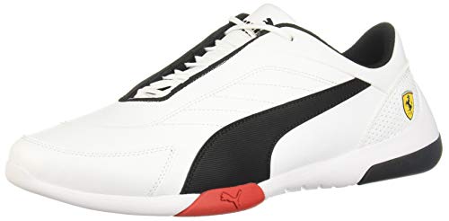 PUMA Men's Ferrari Kart Cat Sneaker White blac, 13 M US