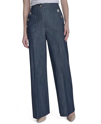 Tommy Hilfiger Women's Suits Denim Sailor Pants, Navy, 12 at Amazon