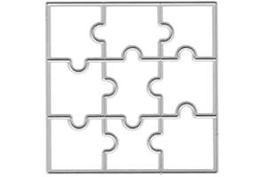 9 PCS Square Puzzle Cutting Dies, Sudoku Nine-Box Frame Die Cuts for Card Making Embossing Tool Stencil Scrapbooking DIY Etch