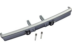 Aluminum Front Bumper Mount+D-Rings for Traxxas TRX-4 Bronco (82046-4) - 1 Set Grey Silver