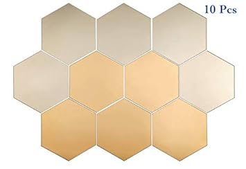 Buy Ikea Designer Mirror Decorative Mirror 18x21 Cm Pack Of 10 Mirror No Screw Needed To Put It On The Wall It Can Be Easily Affixed To The Bathroom Wall Or Over The