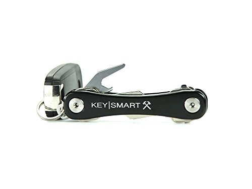 KeySmart Rugged Key Holder | Multi-Tool Style Compact Key Chain and Key Organizer - Black