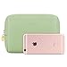 Gonex Small Makeup Bag for Purse PU Vegan Leather Travel Cosmetic Pouch Toiletry Bag for Women Girls Gifts Portable Water-Resistant Daily Storage Organzier Avocado