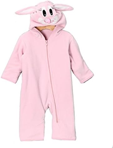 Hot Head Baby Girls' Pink Bunny 1 Piece Bunting (6 Months)