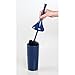 mDesign Modern Slim Compact Plastic Toilet Bowl Brush and Holder for Bathroom Storage - Sturdy, Deep Cleaning - Navy Blue
