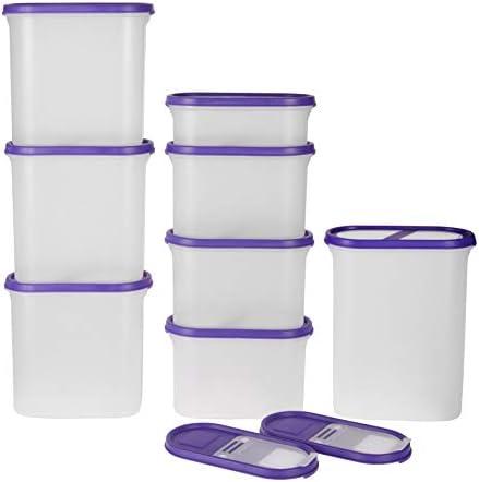 SIMPARTE Plastic Organizer Set - 11650ml, 10 Pieces (Purple)