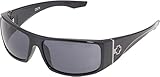 Spy Optic Cooper Wrap Sunglasses, Black Gloss Frame/Grey Lens, One Size