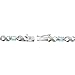 Silver Tone 6.6ct TGW Blue Topaz & Diamond Accent Infinity Bracelet (7.5)
