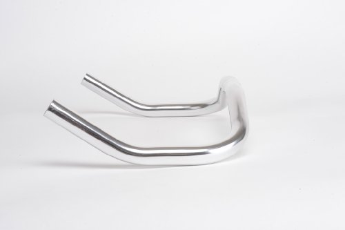 Retrospec Bicycles Pursuit Bull Horn Style Lightweight Alloy Handlebars for Track Bike, Chrome, 25.4mm - Thumbnail 3