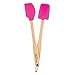 Tovolo Mini Silicone Spatula and Spoonula, Fuchsia - Set of 2