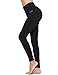 BALEAF Leggings for Women with Pockets Tummy Control Compression Workout Athletic Running High Waisted Yoga Pants Black S