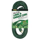 Prime EC880625 25-Foot 16/3 SJTW Lawn and Garden Outdoor Extension Cord, Green