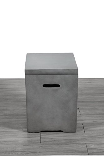 Century Modern Outdoor Fire Pit Storage Tank Table
