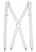 Hold'Em X-Back Men's Suspenders, Adjustable and Stretchable, Durable Straight Clip-on, Men's Accessories for Casual and Formal Outfits, 46 inches, White