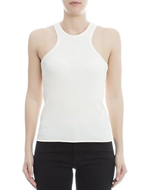 Theory Women's H0127503C63 White Polyamide Tank Top