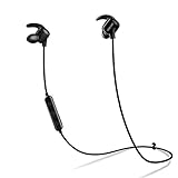 Wireless Headphones, iClever Sport Headset Ultra Comfy Fit, Noise Cancelling, Waterproof Bluetooth Headphones Wireless Earbuds for Gym, Workout, Running – Black