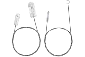 63" Flexible Drain Brush, Tube Pipe Cleaning Brush, Long Straw Cleaner Brush for Shower Sink Drain/Refrigerator Drain Hole/Di