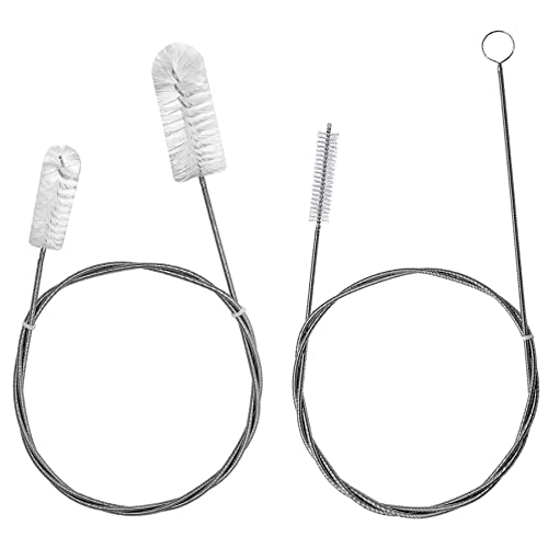 160cm Flexible Drain Brush, Tube Cleaning Brush, Long Pipe Cleaner Brush for Shower Sink Drain/Refrigerator Drain Hole/Dishwasher Air Gap/Straw/Home Kitchen