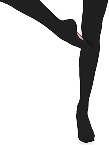 JEANSWSB Professional Ballet Dance Footed Tights Girls Full Foot Velvet Convertible Tights Socks Cutout on the foot bottom Dancing Ballerina Leggings in Children and Adults size