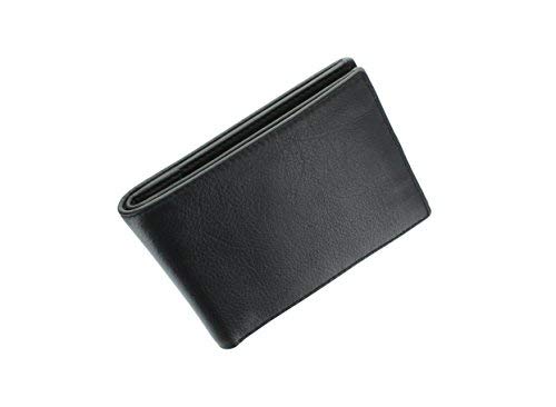 VISCONTI Slim Collection Sword Leather Wallet with RFID Protection VSL20 Black/Red