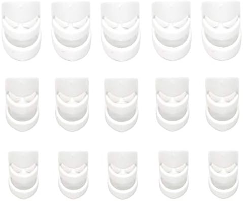 FarBoat Instrument Accessories L&M&S -Size Plastic Finger Picks Finger Thumb Protectors for Guitar Bass Ukulele(White), Pack of 15