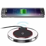 iPhone X Wireless Charger, Qi Wireless Charger Pad for iPhone 8 X Plus Samsung Galaxy S8 Note 8 and All Qi-Enabled iOS 6 7 8 1 2 3 Quick Charger Pad True Cable Free Certified Red