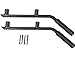 Opar Rear Black Hard Mount Solid Steel Grab Handle for 2007 - 2016 Jeep Wrangler JK 4 Doors - Pair (Black)