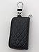 DEFTEN Audi Premium Leather Car Key Chain Coin Holder Zipper Case Remote Wallet Bag Suitable for All Audi Models (Black)