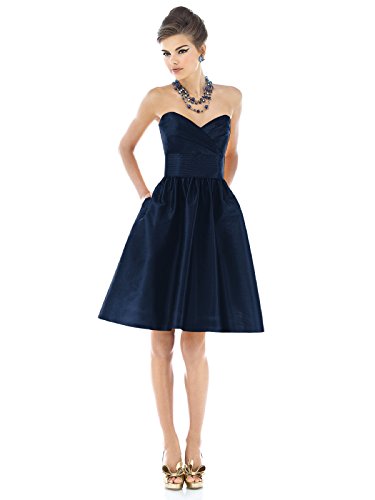 Womens Strapless Cocktail Length Peau De Soie Dress By Alfred | Desertcart  Gibraltar