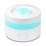 Levoit Essential Oil Diffuser Humidifier, Aromatherapy Ultrasonic Whisper-Quiet with Changeable 7 LED Colors Adjustable Mist Mode Auto Shut-off (White)