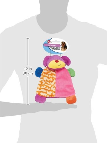 Ethical Pet Lil Spots Plush Blanket Toys for Small Dogs and Puppies, 7-Inch, Assorted