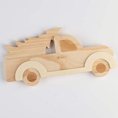 unfinished wood truck