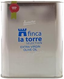 Finca La Torre Organic Hojiblanca 2L Tin Spanish Award Winning Extra Virgin Olive Oil 2 Liters (67oz)