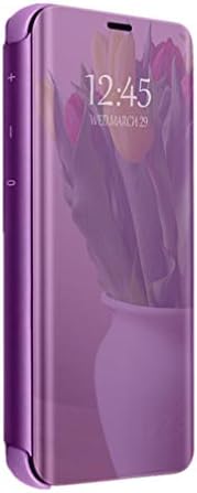 LG V30 Case, Translucent View Window Front Function Mirror Screen Flip Electroplate Plating Stand Full Body Protective Case for LG V30