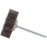 Merit Micro Mini Grind-O-Flex Abrasive Flap Wheel, Round Shank, Aluminum Oxide, 1-3/16" Dia., 3/8" Face Width, Grit 120, 30000 Max RPM (Pack of 10)