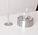 Fire Desire Ethanol Fireplace Round Table top Fireplace, Stainless Steel, Tempered Glass, Indoor Outdoor Use, Cozy Atmosphere Anywhere, Table Top, Easy to Assemble, Portable, Fireplace