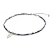 Blue Sodalite Bead Choker Necklace Stone Beaded Silver Pendant Choker Necklaces for Women Girls