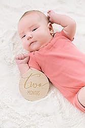 Pearhead Wooden Monthly Milestone Photo Cards, Baby