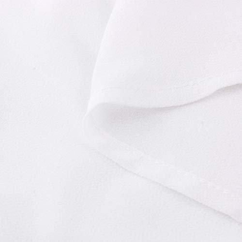 Summer Womens Tops Semi Sheer Short Sleeve Corp T-Shirt Chiffon Solid Basic Shrug Open Front Bolero Cardigan Tops White