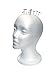 Styrofoam Mannequin Foam Head with Female Face (Including T-Pins, Weaving Needles & Jumbo Black Weaving Thread) Wig Making Kit & Display Foam Wig Head