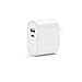 USB Charger, GMYLE 11W USB Dual Ports Type C & A Power Adapter AC Wall Charger for New Macbook, Nokia N1, Chromebook Pixel
