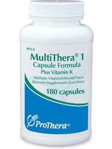 MultiThera 1 Plus Vitamin K - 180 Vegetable Capsules by ProThera MultiThera 1 Plus Vitamin K - 180 Vegetable Capsules by ProThera