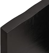 vidaXL Solid Oak Wood Live Edge Tabletop Dark Grey 60x60cm Handcrafted Unique view 7