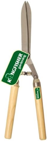 18in Wooden Handle Hedge Shear, Transparent, 18-Inch