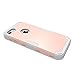 LONTECT for iPhone 8 Case, iPhone 7 Case Hybrid Heavy Duty Shockproof Full-Body Protective Case with Dual Layer [Hard PC+ Soft Silicone] Impact Protection for Apple iPhone 8/iPhone 7, Rose Gold/Grey