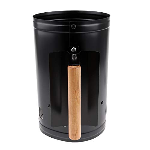 image for D DOLITY Chimney Charcoal Starter BBQ Grill Wood Coal Briquette Lighte