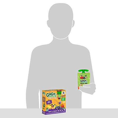 image for GoGo squeeZ Fruit & VeggieZ on the Go, Apple Sweet Potato Grape, 3.2 O