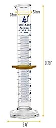 Graduated Cylinder, 100mL - ASTM, Class A Tolerance