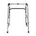 DMI Lightweight Aluminum Single Release Folding Walker with Soft Foam Handgrips, Adjustable Height, Silver, 250 lbs
