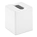 InterDesign Facial Tissue Box Holder – Modern Tissue Box Cover for Bathroom, Bedroom or Office, White